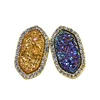 wholesale factory price components earring jewelry findings crystal quartz druzy agate stud earring for girl