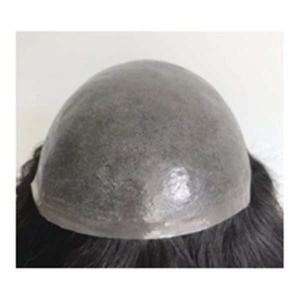 

skin pu full cap human hair toupee men wig in stock