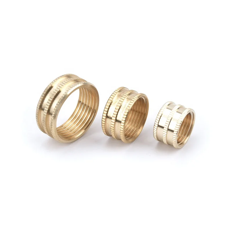 
Customized Knurled Brass Round Ring Nut With Inner Threaded 