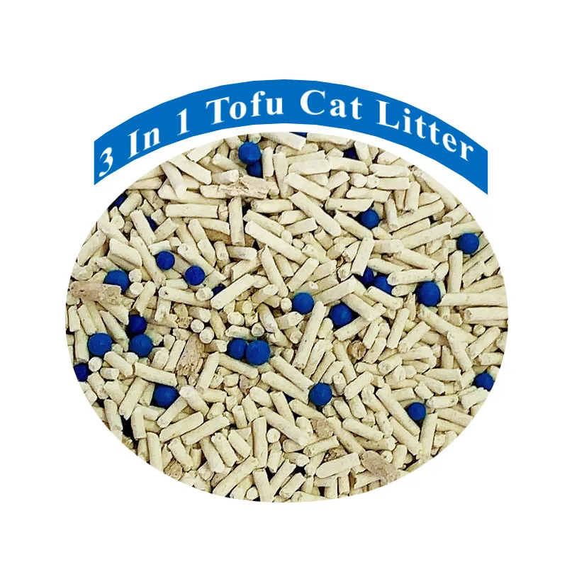 

Oem odm 3 in1 anion tofu Clumping Litter Perfect Cats Quick 6L eco friendly tofu cat litter for cat