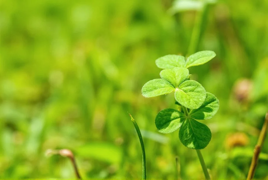 Close-up comparison of clover leaf structures showing differences between true clovers and similar plants