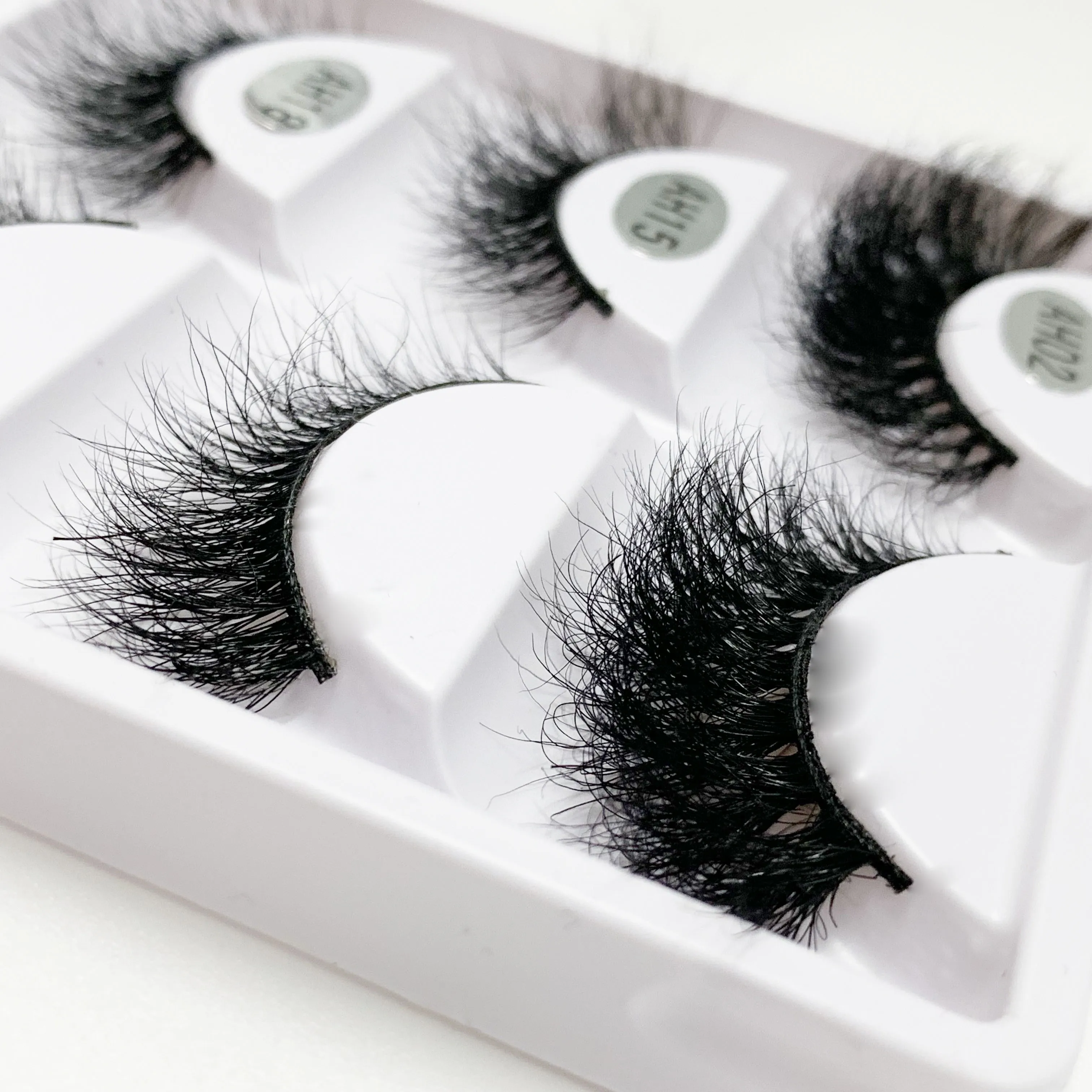 

Free shipping False Eyelashes Wholesale 3D AH Series Mink Lashes 5 Pairs Mixed with Customized Boxes, Natural black