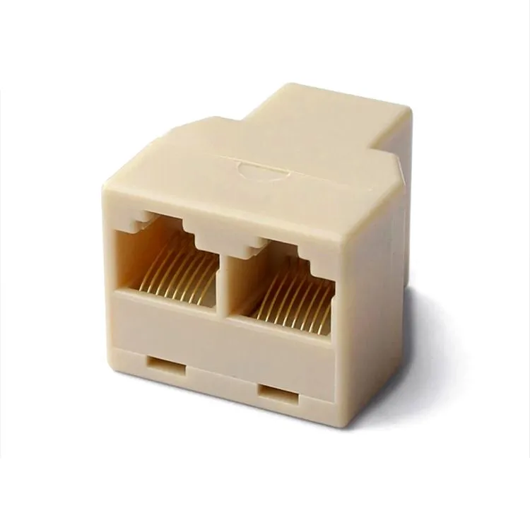 

100pcs/lot RJ45 Ethernet Cable Connector Splitter 8 Pin RJ45 Network Cable Adapter 1 Input to 2 Output Converter Wholesales