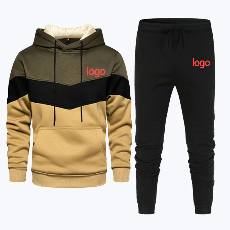 

Autumn custom LOGO Casual suit Sports men's pullover fitness pants hoodie set jogging men tracksuit sweatshirts men's hoodies