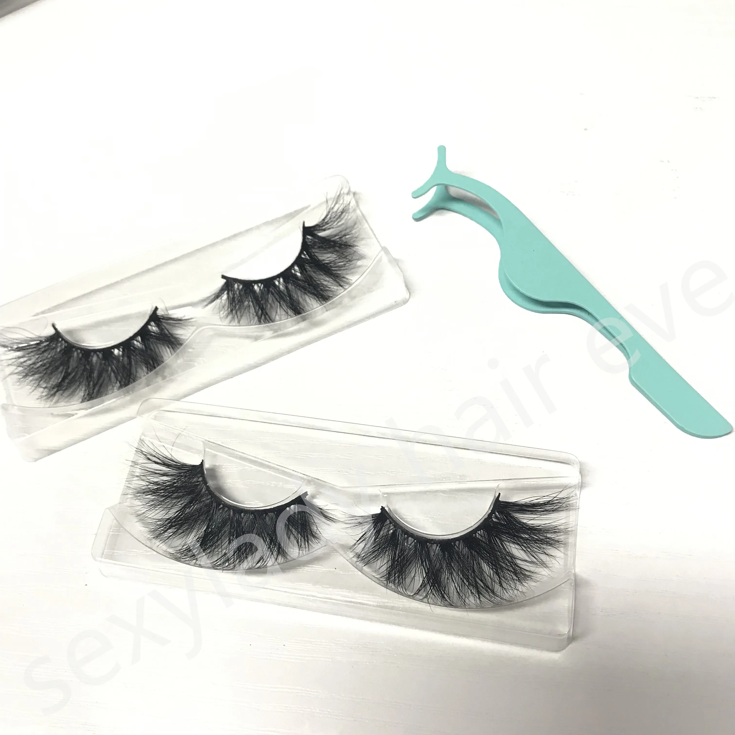

2020 two pairs lashes 25mm mix 3d real mink free sample eyelash