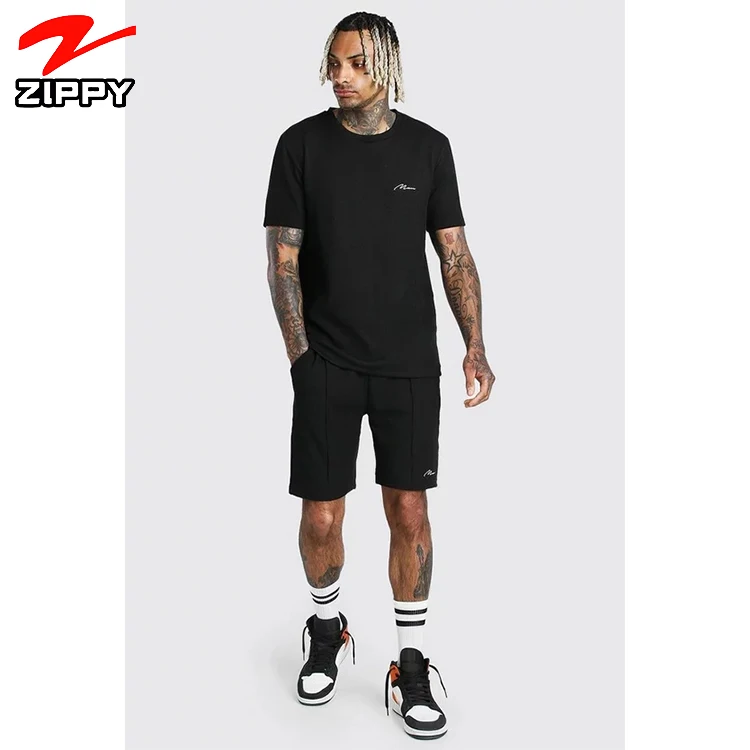 

Custom Cotton Mens Tracksuit Quick Dry Jogging Shorts T-shirt 2 Piece Suits summer Short men sportswear tracksuit, Custom color