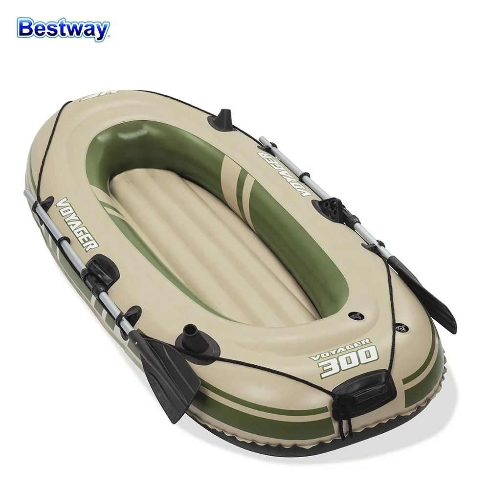 

Bestway Hot sale summer rowing boat fishing inflatable boat for playing and racing game, Green