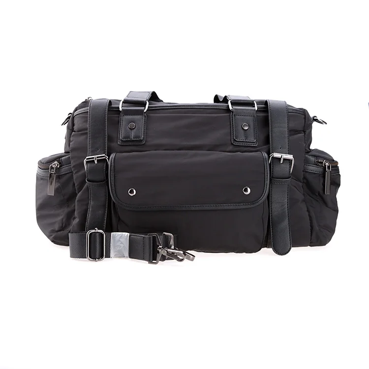 

19SC-8180M High Quality Outdoor Black Nylon Tote Travel Bag Sport Bags Duffel Bag In Stock, Black (can be customized)