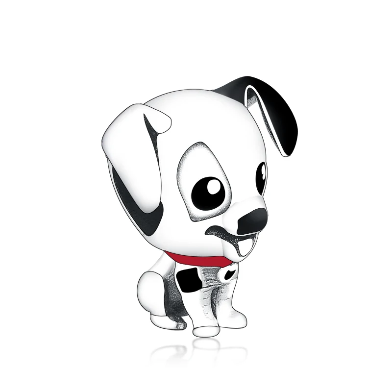 

Lovely Animal Pendant Charms 925 Sterling Silver Cartoon Enamel Dog Charms For Jewelry Making