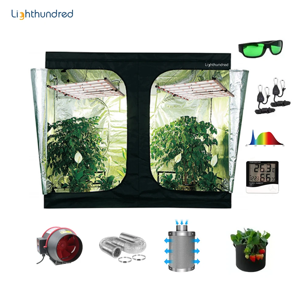 

200*240*200 Multiple Sized Indoor Grow Tent 600D Mylar Hydroponic Growing Plant with Plastic Corner