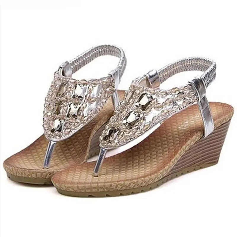 

New Design Customize hot style stone upper strap Sandals women, As picture show or customized