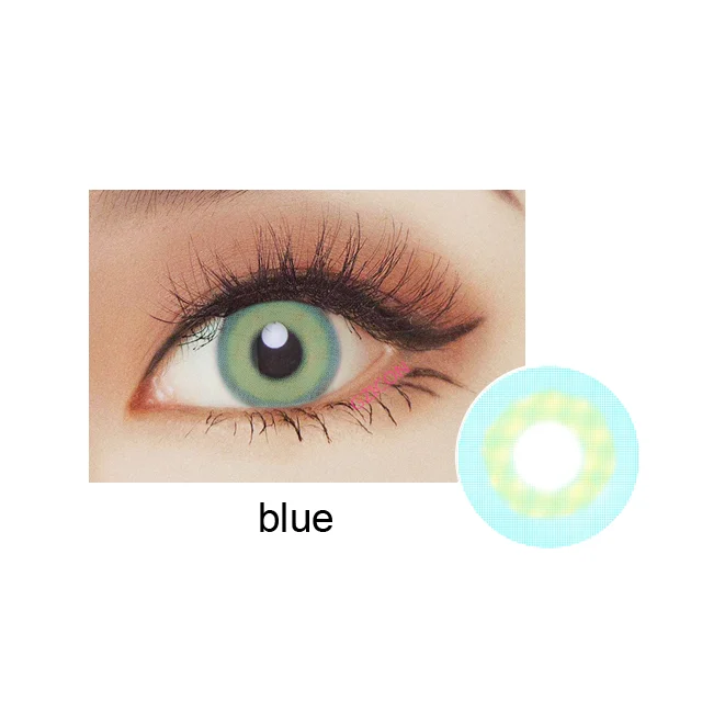 

Bella 2 tone Sweet blue colors contact lens great quantity hot selling factory price circle contact lens