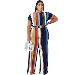 

New Design Printed Plus Size Women Clothing Fashion 5XL Plus Size Two Piece Set