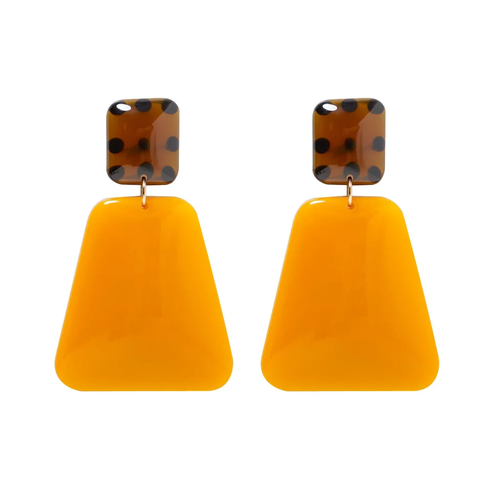 

2021 Sailing Jewelry Fashion Resin Earrings Popular Geometric Resin Acrylic Drop Earrings