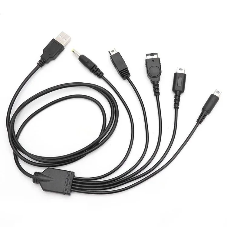 

5 In 1 USB Charging Wire Cord Charger Cable For Nintendo 3DS XL NDSL DSI WII U For Nintend GBA SP For Sony PSP Series