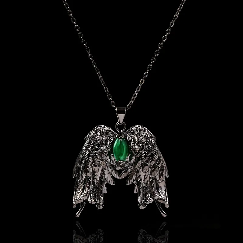 

Fashion Jewelry KYNL0273 Antique Gold Plated Wing Shape Necklaces for Women, Black