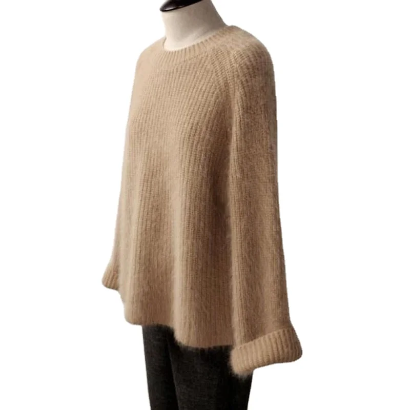

Autumn and winter new design wholesale jacquard women's mohair sweater