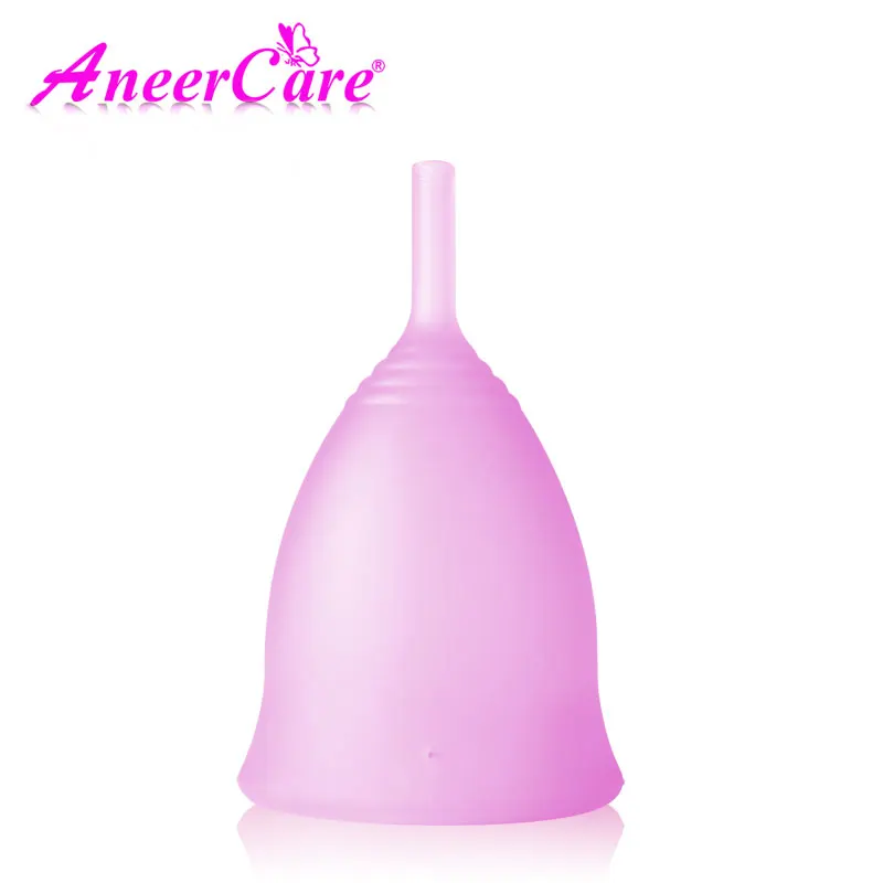 

4 Colors Wholesale Hygiene Feminine Lady Silicone Collapsible Reusable Organic Menstrual Cup Copa Menstrual, Purple pink blue white