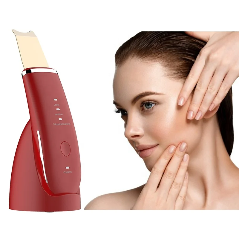 

Wireless Rechargeable Facial Dead Skin Vacuum Blackhead Remover Ultrasonic Skin Scrubber Facial spatula peeling machine, Customized color