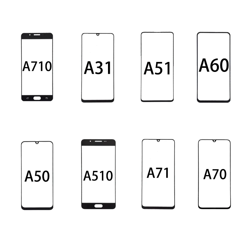 

Wholesale Front glass cover for Samsung a9 Front Outer LCD Screen Glass Panel For Samsung Galaxy, Black/white /gold