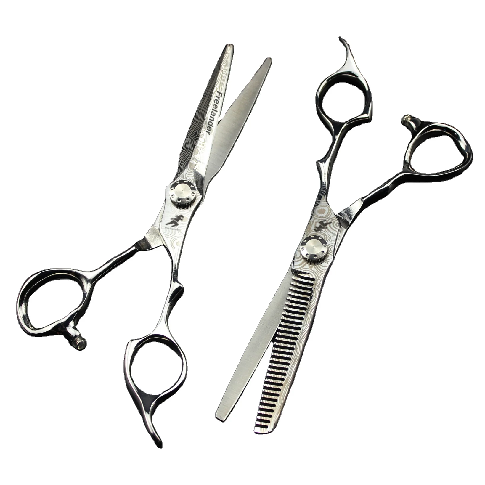 

6.0 "lh02 Damascus imported handle double faced sword hairdresser scissors