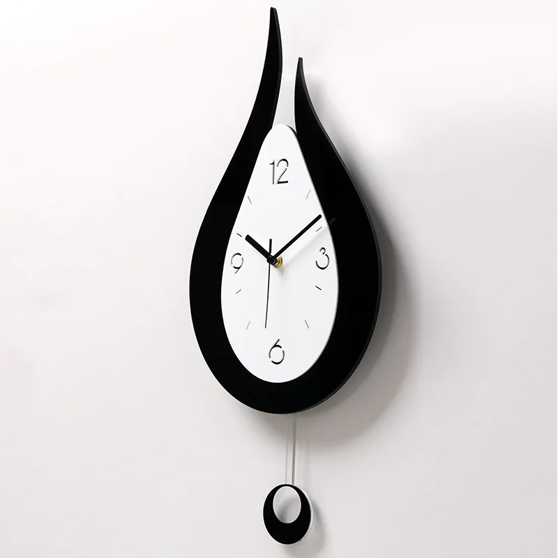 
Hot selling high quality acrylic creative water drop home decoration rocking wall clock 