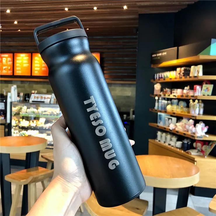 

2021 New Products Japanese Insulated Vacuum Stainless Steel Handle Sport Water Bottle 500ml, Portable Gift Thermo Vacuum Flask, Customized color