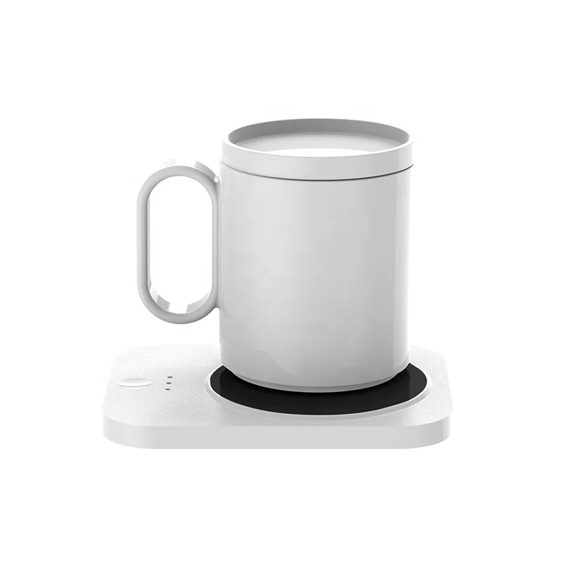 

2022New electric cup cupporcelain mugs coffee coaster ceramic mug warmer with 55degree thermostat intelligent heat porcelain cup, Black