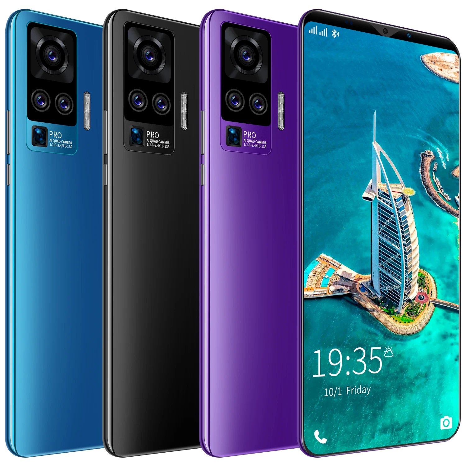 

wholesale Cross border unlock popular smartphone a mobile phones with high cost performance MobliePhone, Purple, red, blue