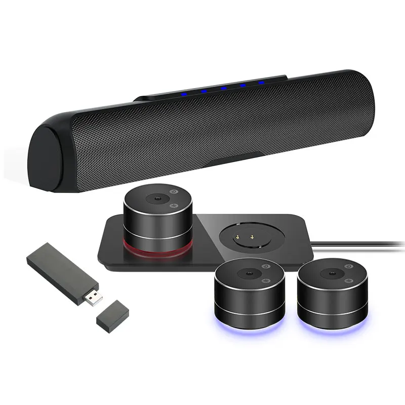 Zoom Meeting Microphone With Portable Wireless Wired Teleconference