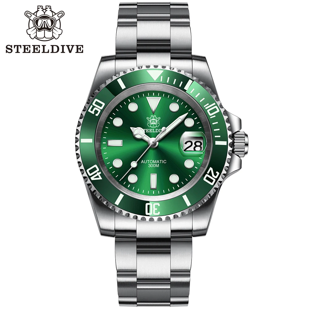 

SD1953 Steeldive Brand 2020 New Arrival  Stainless Steel Case Ceramic Bezel NH35 Automatic Mens Dive Wristwatch