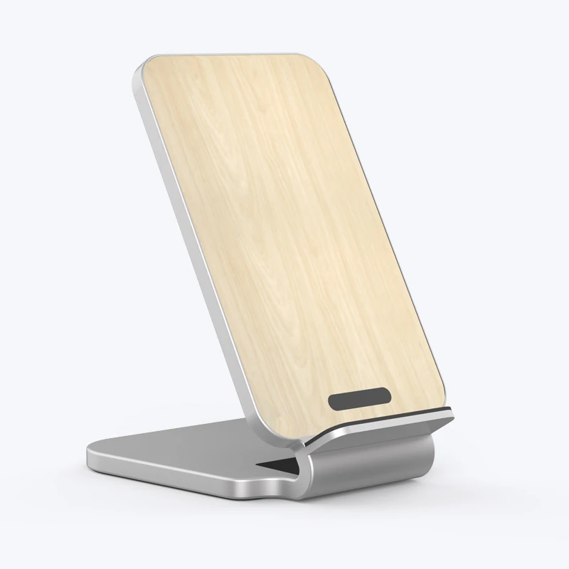 

15W Wooden Qi Quick Charge Wireless Charger Stand, Customized