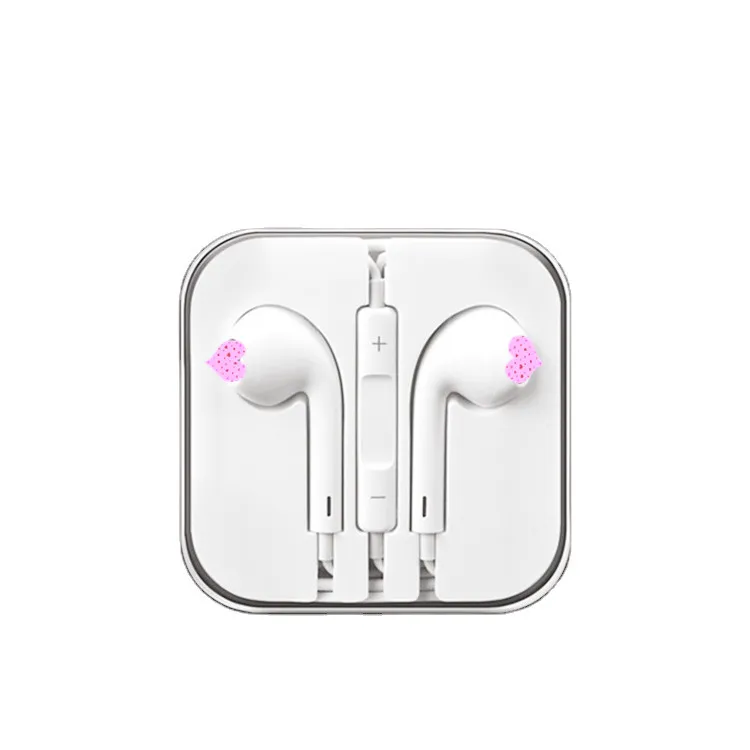 

earphone 3.5mm wired handsfree earphone gaming headphones mini headphone headset earphones for apple Android universal, White