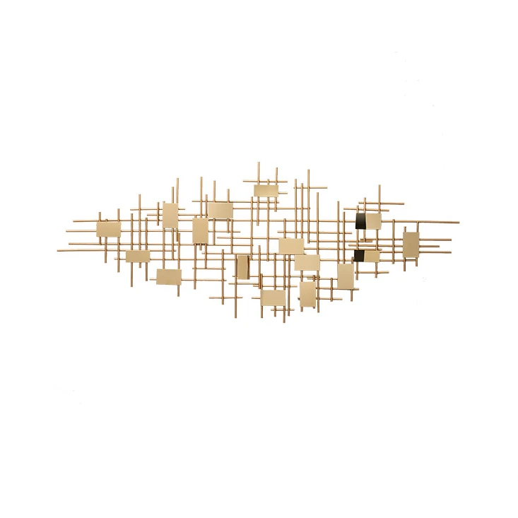 

Modern Chinese Style Wrought Iron Wall Hanging Creative Metal Light Luxury Living Room Wall Decoration For Home, Gold
