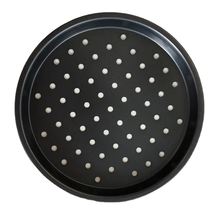 

Amazon Top Seller 2019 Non Stick Bakeware Baking Tray Perforated Pizza Pan, Black