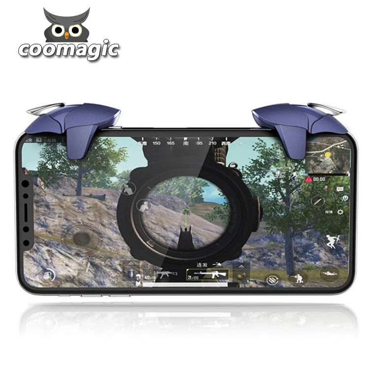 

Joystick compatible control para android mobile IOS / Android Fire Button shooting games mobile controller for pubg Fortnite, Black,white