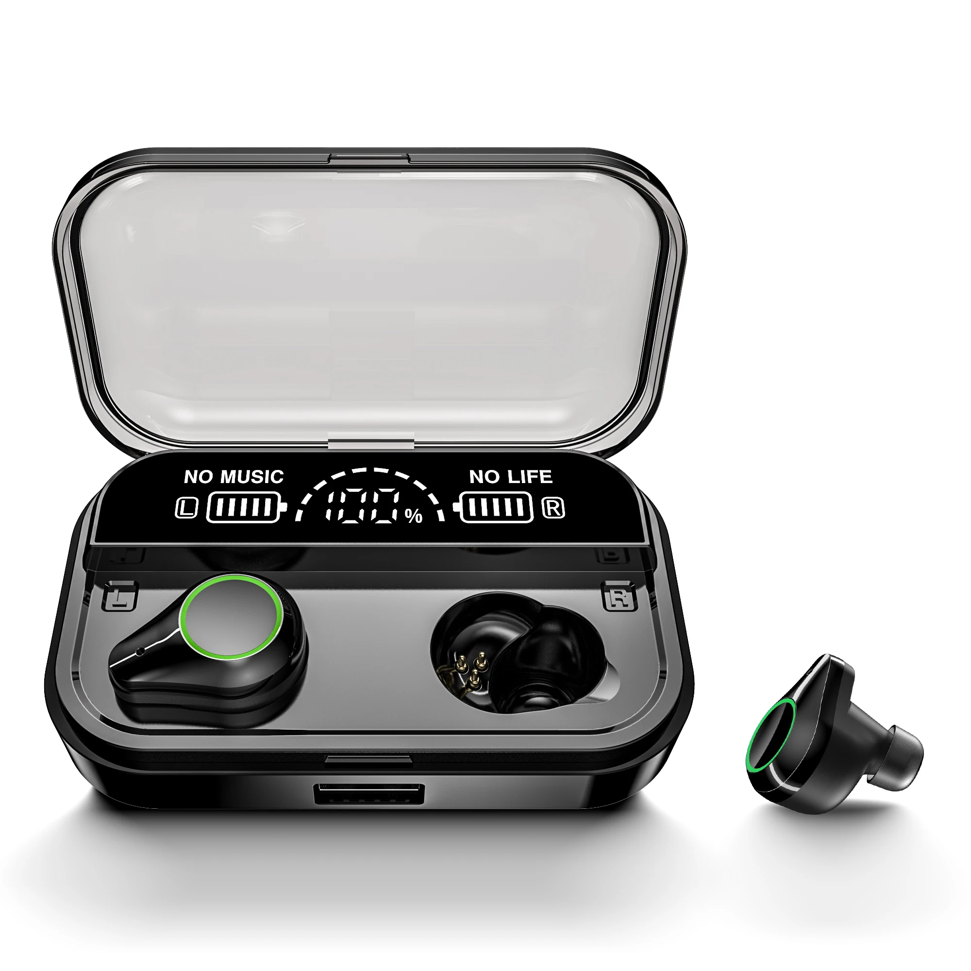 

Hot Sale Charging Warehouse 4000Mah Battery Waterproof Wireless Earbuds Neckband Headphone T10 TWS Earphone
