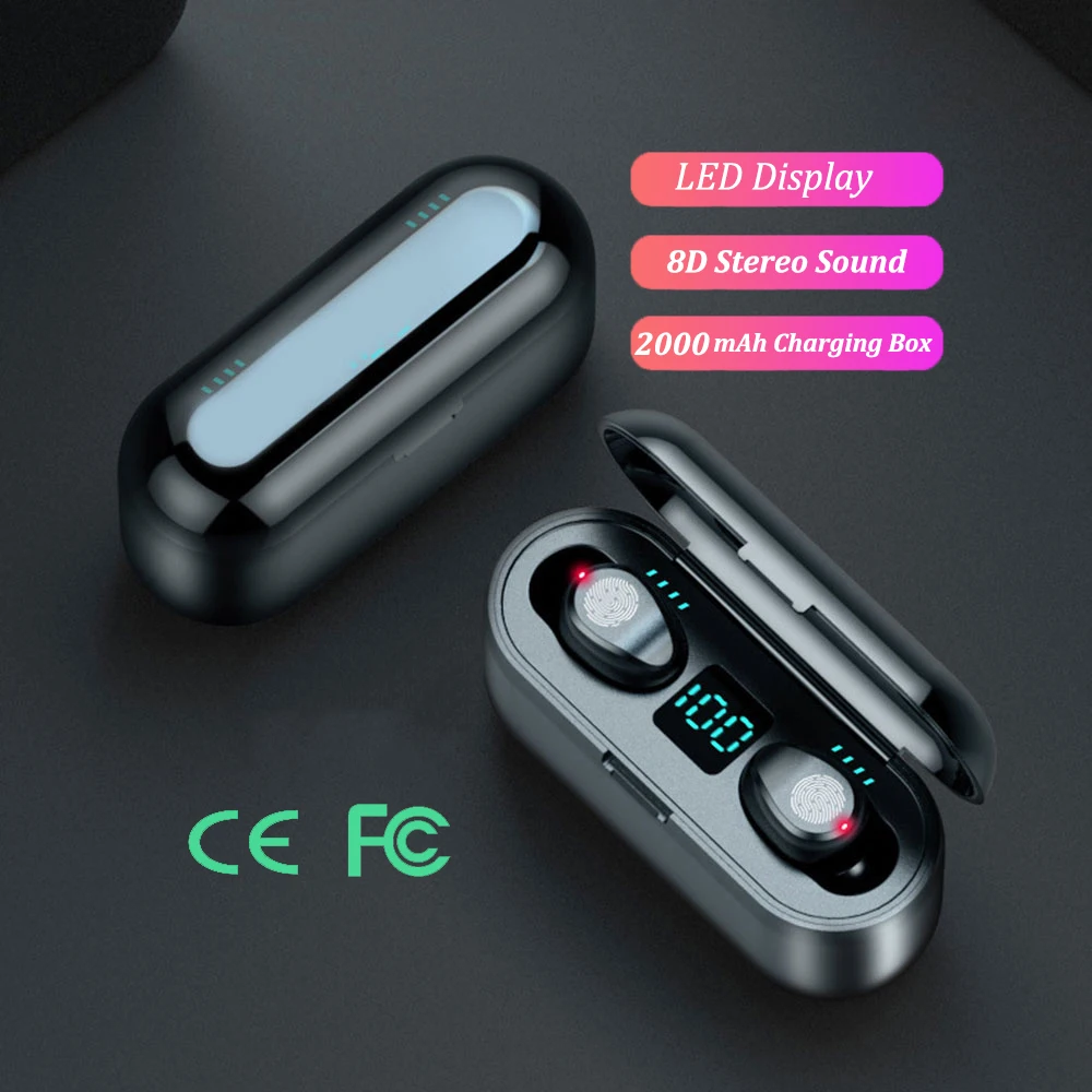 

Free Shipping 1 Sample OK 2000mAH Gaming Headsets Wireless Earbuds Headphones Phone Earphone Custom Accept