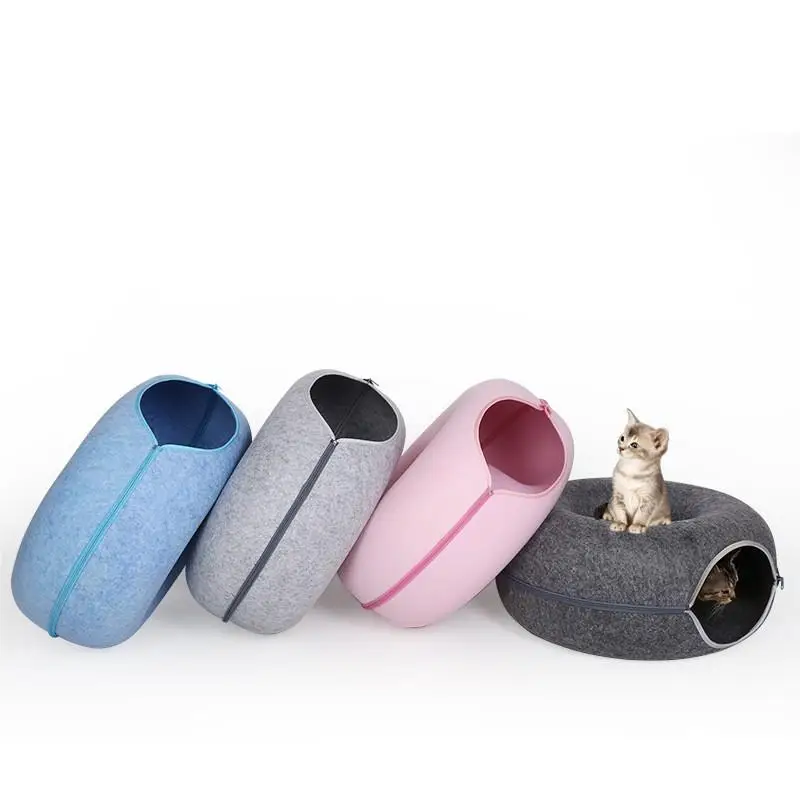 

hard felt cave for cat play sleep bed nest manufacture cat accessories plush cat toy