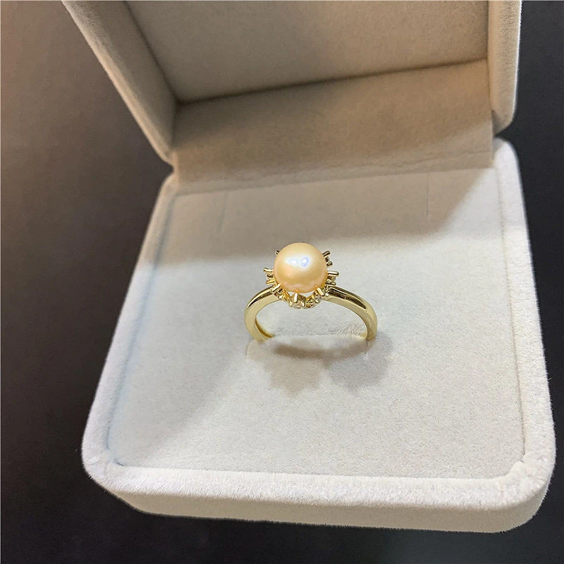 

Aimgal Jewelry 14-karat gold Adjustable Baroque pearl ring