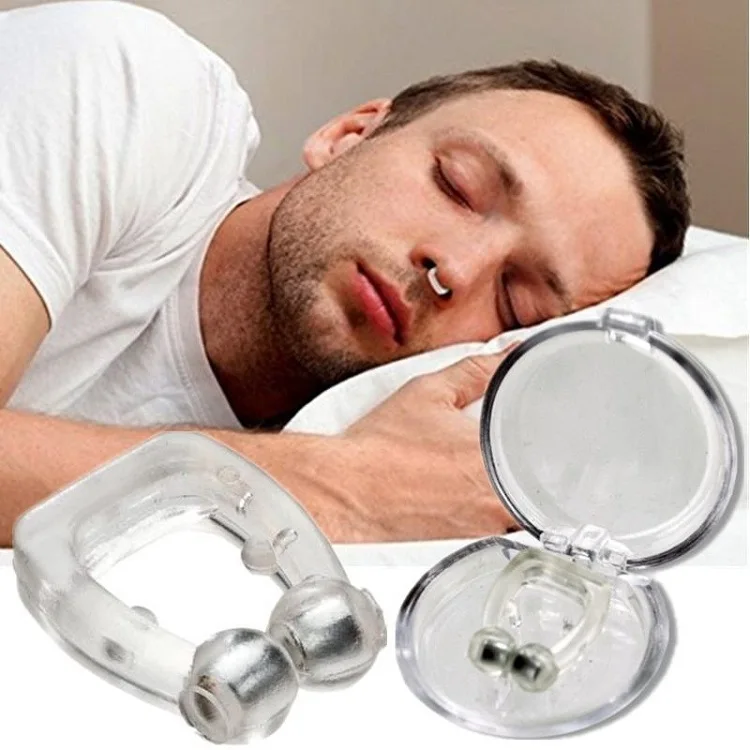 

Silicone Magnetic Anti Snore Stop Snoring Nose Clip Sleep Tray Sleeping Aid Apnea Guard Night Device anti snore nose clip, Customized color