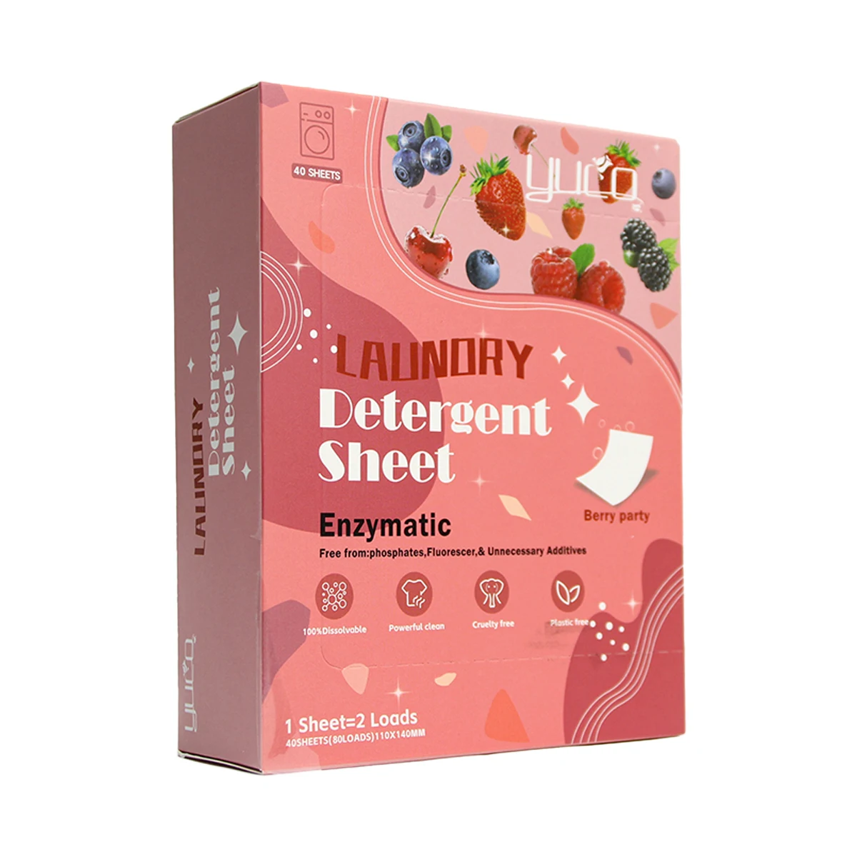 Eco Friendly Detergent Sheet Private Label Custom Biodegradable Soap Natural Hypoallergenic Laundry Sheets