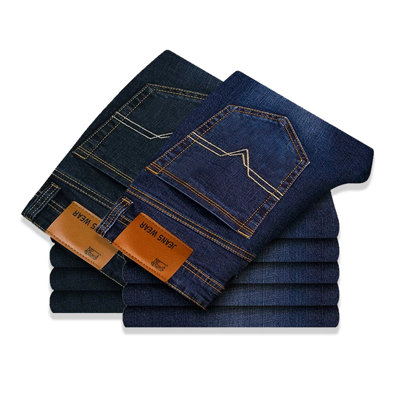 

Wholesale plus size casual denim customize printing elasticity Men's Jeans, Customized color