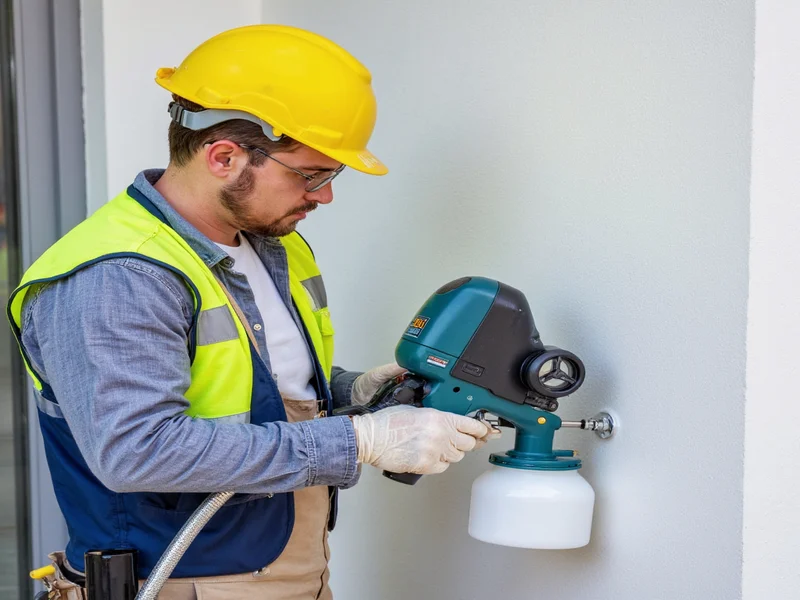 Safety gear setup for DIY spray foam application