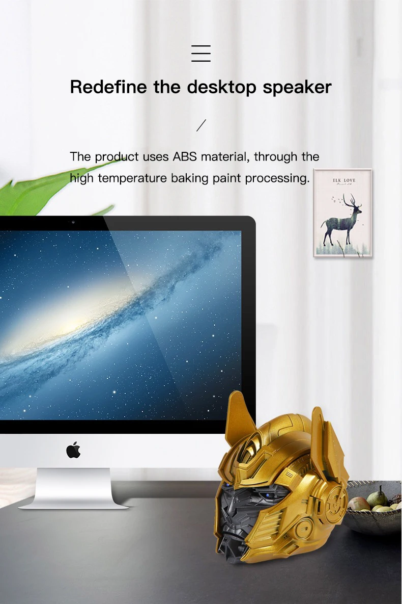 Amazon new arrival Unique Electronic Gadgets Optimus Prime Portable 1200 mAh Speaker TF card bluetooth cartoon speaker - ANKUX.COM