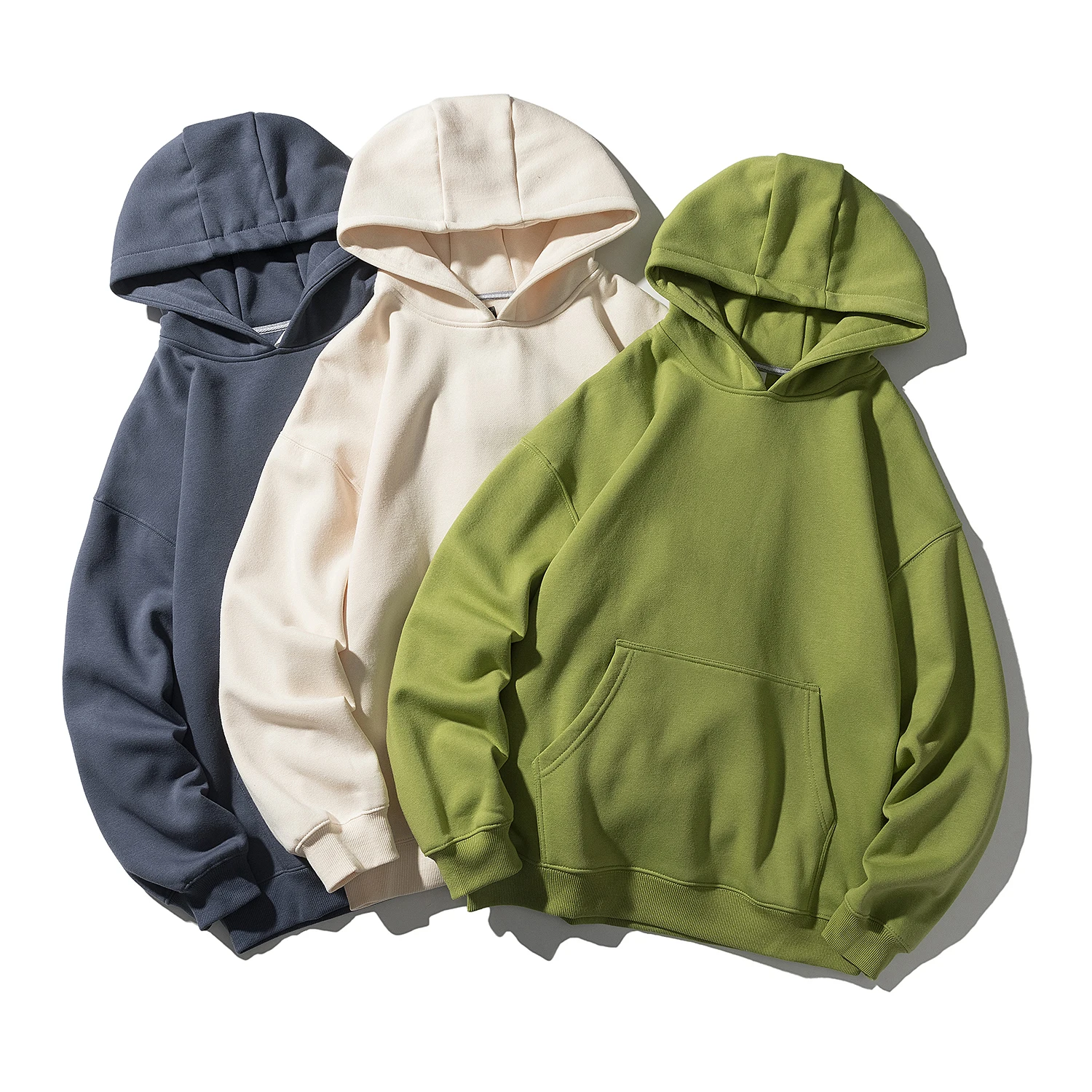 

Hoodie oversize heavy weight pullover drop shoulder plain hoodies in bulk, thick fleece heavyweight oversized men's hoodies, 6 colors