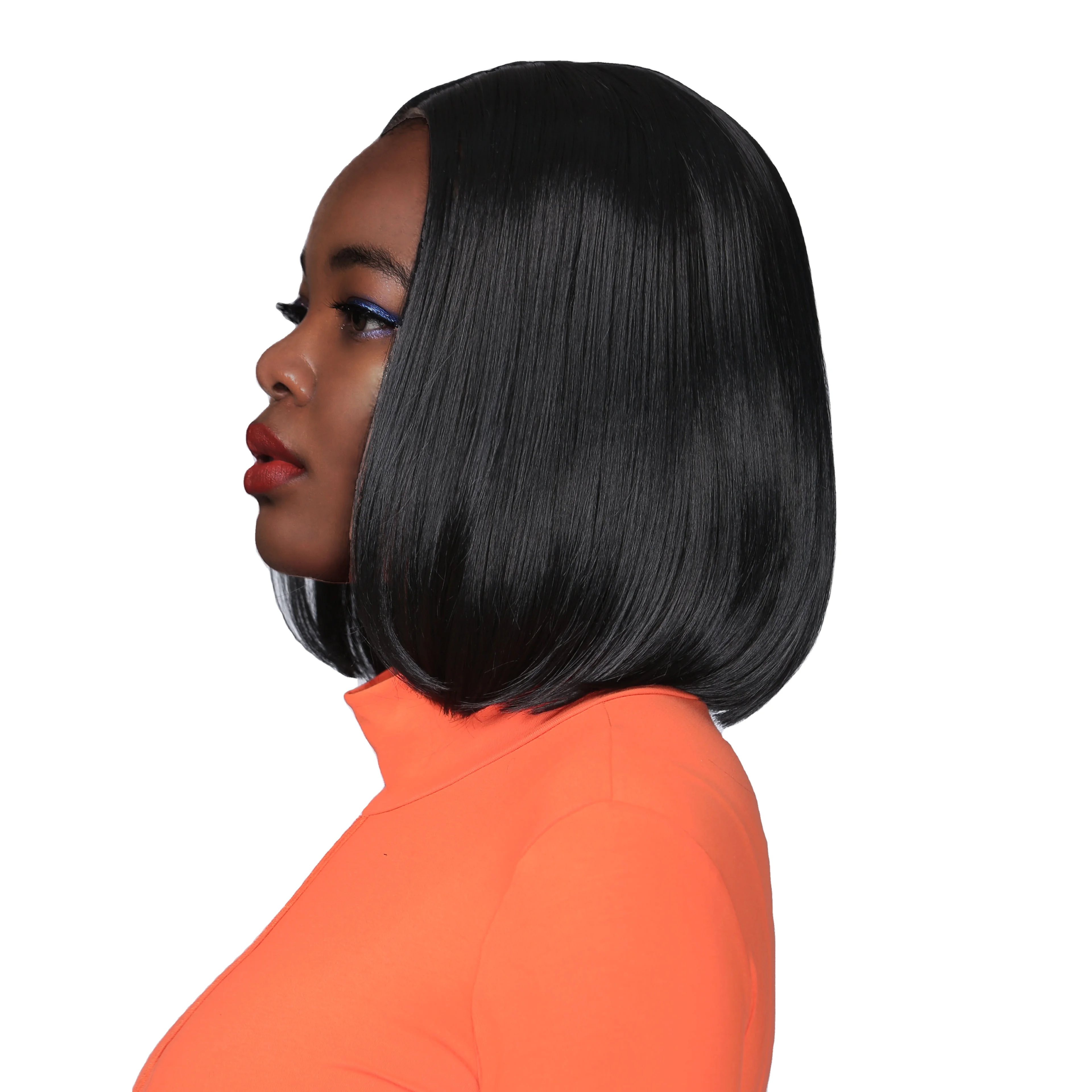 

13" Bob Wigs Short Straight Synthetic Hair Full Wigs for Women Natural Looking Heat Resistant
