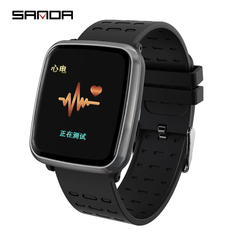 SANDA K02 High Quality Smart Watches Men Women Hear Rate Monitor ECG Bluetooth Fitness Sports Wrist Watch