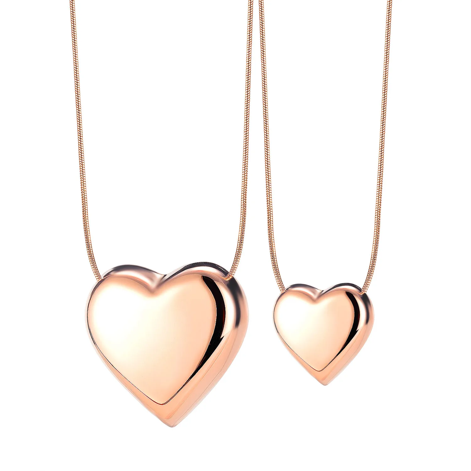 

Hong Kong Style Jewelry Women's Stainless Steel Gold-plated Necklace Love Pendant Necklace Size Love Two Sizes And Three Colors