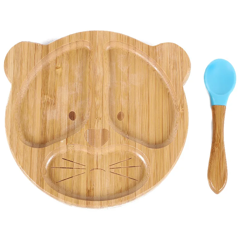 

Healthy Eco-friendly For Children Lovely Cartoon Shaped Bamboo Dinner Plates